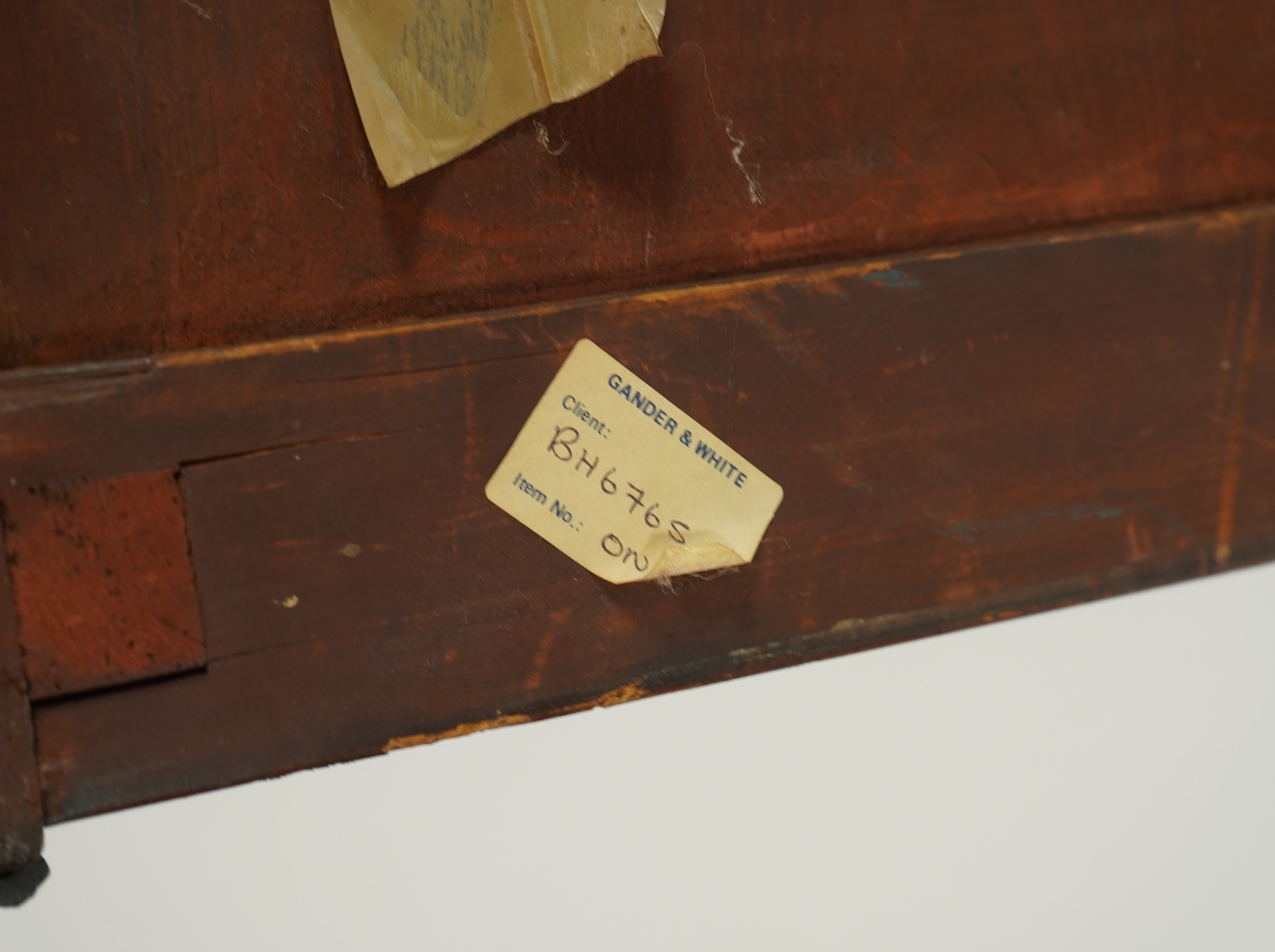 A Victorian tulip banded and gilt metal mounted walnut breakfront side cabinet